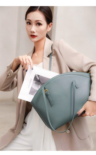 Nowa skórzana damska torba na ramię z dużą pojemnością i modnym designem w 2021 roku - Wianko - 17