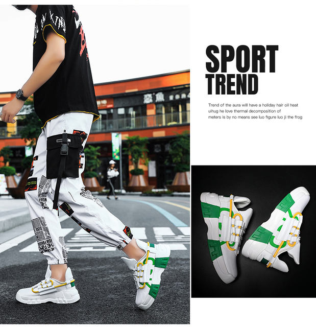Kobiece buty sportowe męskie na platformie, białe, oddychające, w trendzie, zaprojektowane przez męskiego projektanta, dla mężczyzn - Wianko - 22