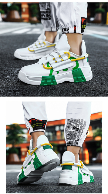 Kobiece buty sportowe męskie na platformie, białe, oddychające, w trendzie, zaprojektowane przez męskiego projektanta, dla mężczyzn - Wianko - 23