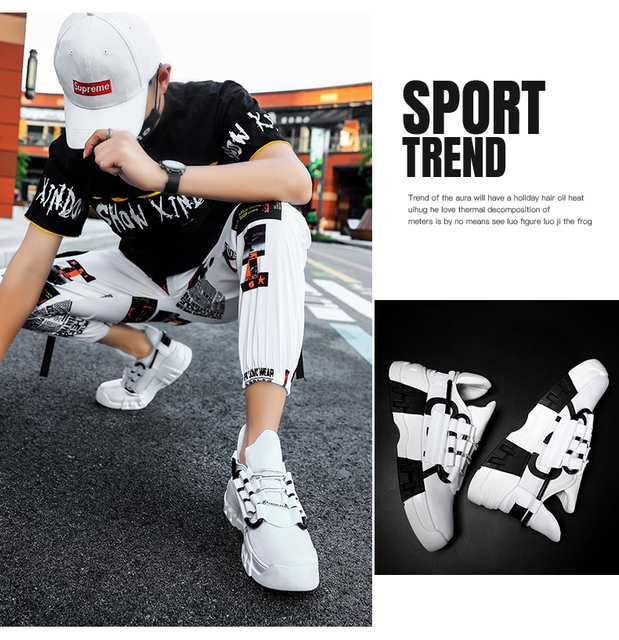Kobiece buty sportowe męskie na platformie, białe, oddychające, w trendzie, zaprojektowane przez męskiego projektanta, dla mężczyzn - Wianko - 17