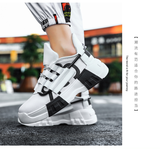 Kobiece buty sportowe męskie na platformie, białe, oddychające, w trendzie, zaprojektowane przez męskiego projektanta, dla mężczyzn - Wianko - 19