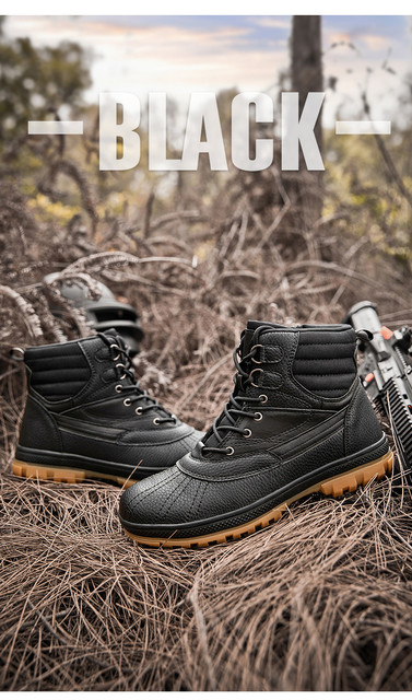 Wodoodporne męskie buty taktyczne specjalne siły wojskowe skórzane buty wysokiej jakości na pustynię Outdoor Men buty trekingowe - Wianko - 28