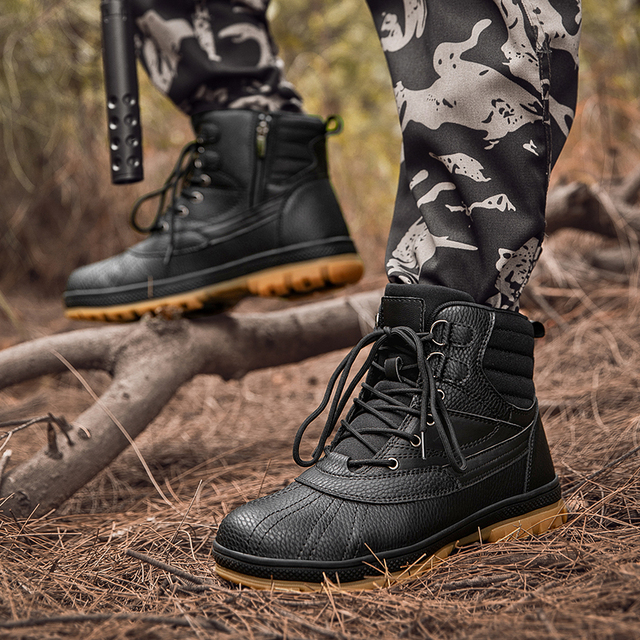 Wodoodporne męskie buty taktyczne specjalne siły wojskowe skórzane buty wysokiej jakości na pustynię Outdoor Men buty trekingowe - Wianko - 26