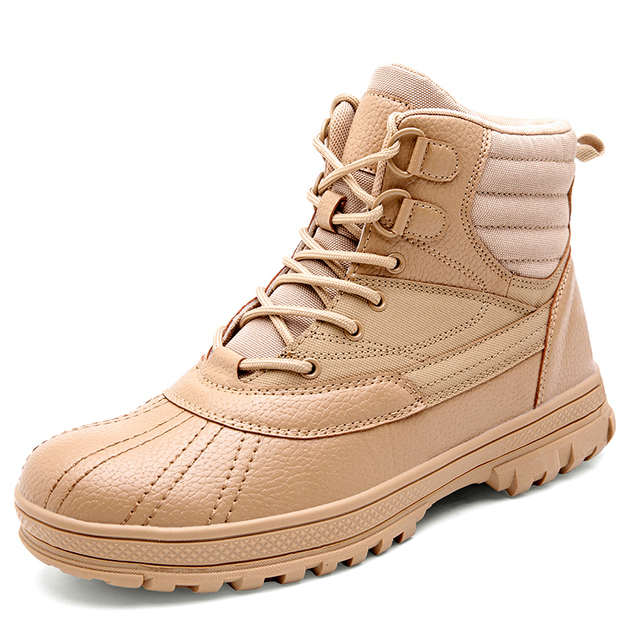 Wodoodporne męskie buty taktyczne specjalne siły wojskowe skórzane buty wysokiej jakości na pustynię Outdoor Men buty trekingowe - Wianko - 34
