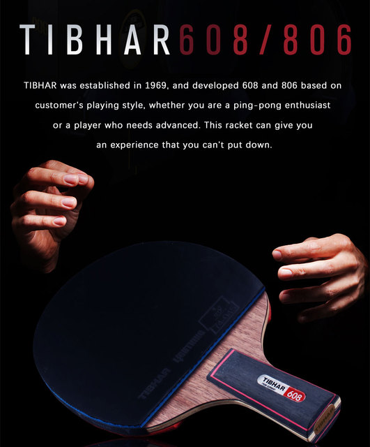 Profesjonalna rakietka do tenisa stołowego TIBHAR 806/608 FL z pryszcze w gumy i prezentem - Wianko - 3
