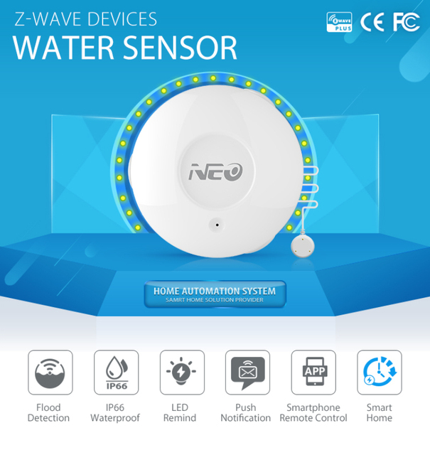 Zdalny Alarm Smart wody w systemie Z-wave informujący o przecieku i przekroczeniach poziomu, z sondą IP66 odporną na działanie wody - inteligentny czujnik powodzi - Wianko - 3