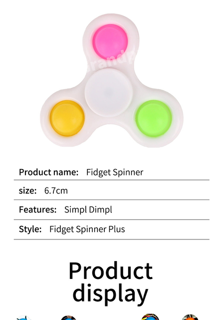 Nowy Fidget Spinner z 5 niestandardowymi stronami - zabawka Pop Finger Spinner odwracająca się - Wianko - 3