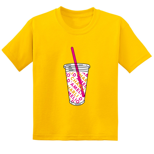T-shirt dziecięcy moda Harajuku Charli D'Amelio 2021, dziewczynki, casual, bawełna - Wianko - 16