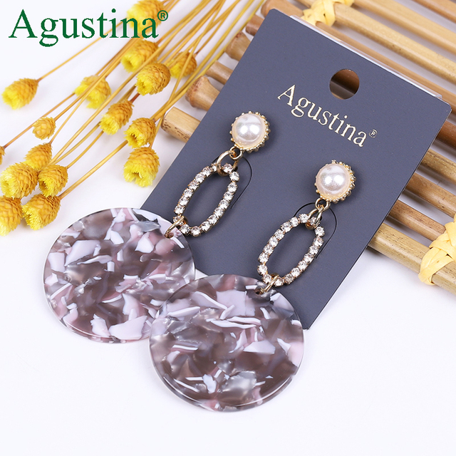 Kolczyki wiszące Agustina - akrylowa biżuteria Boho dla minimalistycznych kobiet, długość spadających kolczyków, hurtowa sprzedaż cc - Wianko - 6