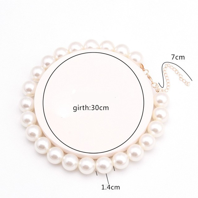 Elegancki biały Choker z perłą dla kobiet - Trendy naszyjnik 2021 - Wianko - 9