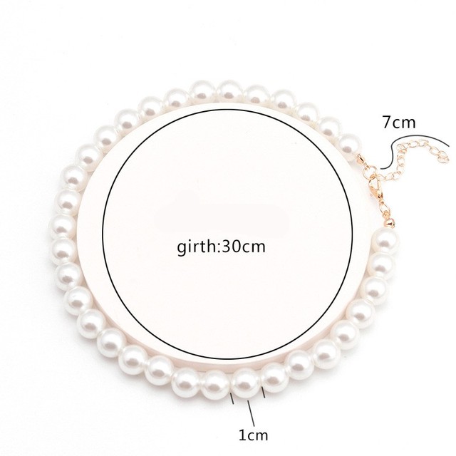 Elegancki biały Choker z perłą dla kobiet - Trendy naszyjnik 2021 - Wianko - 10