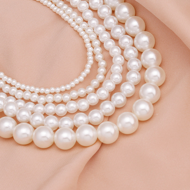 Elegancki biały Choker z perłą dla kobiet - Trendy naszyjnik 2021 - Wianko - 8