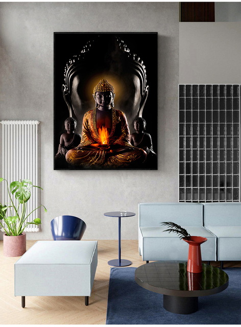 Obrazy na płótnie bóstwo Budda - plakaty i dekoracje ścienne, artystyczne drukowanie na płótnie - Wianko - 2
