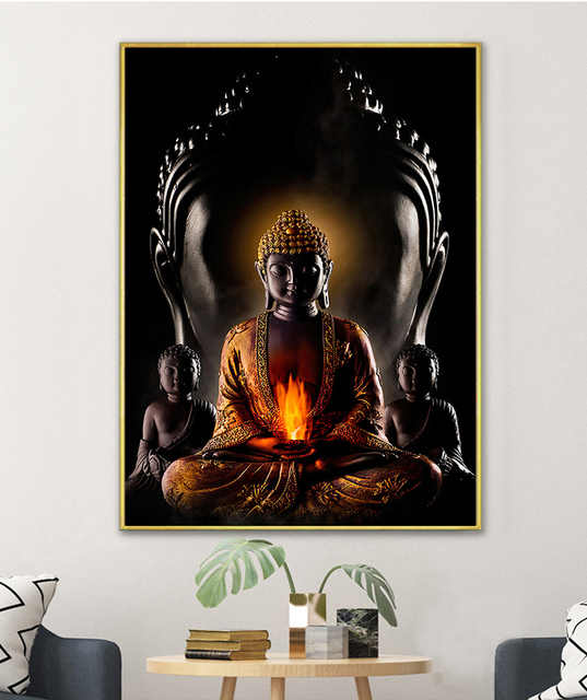 Obrazy na płótnie bóstwo Budda - plakaty i dekoracje ścienne, artystyczne drukowanie na płótnie - Wianko - 6