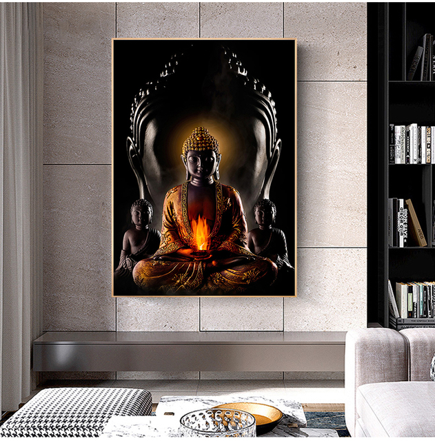 Obrazy na płótnie bóstwo Budda - plakaty i dekoracje ścienne, artystyczne drukowanie na płótnie - Wianko - 3