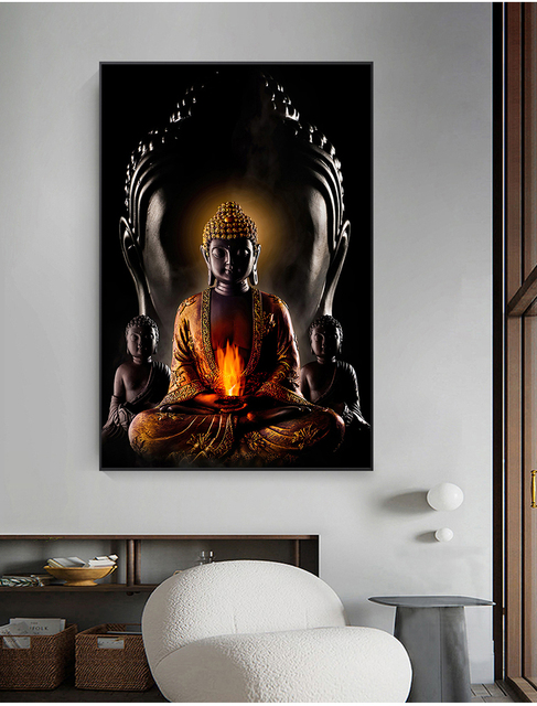 Obrazy na płótnie bóstwo Budda - plakaty i dekoracje ścienne, artystyczne drukowanie na płótnie - Wianko - 5