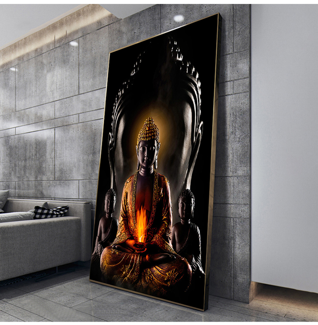 Obrazy na płótnie bóstwo Budda - plakaty i dekoracje ścienne, artystyczne drukowanie na płótnie - Wianko - 4