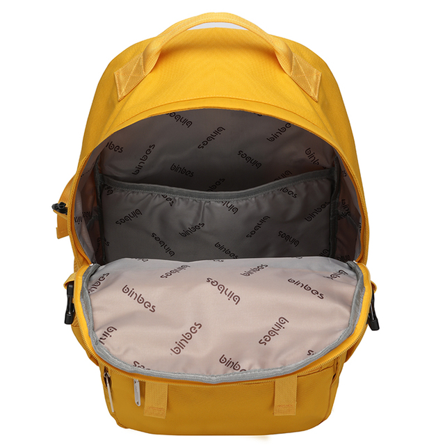 Żółty plecak szkolny SUN EIGHT Fashion dla dziewczynek - wodoodporny, nylonowy, duży torba dla nastolatek - Wianko - 4