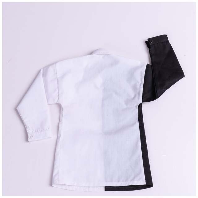 Ubranka dla lalek BJD w rozmiarze 1-3 i 1-4: modna młodzieżowa koszula w czarno-białe dopasowane kolory - Wianko - 1