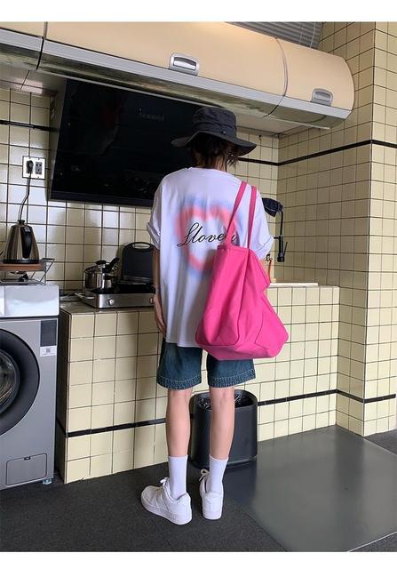 Różowa mała torebka damska z dużą pojemnością i prostym designem, 2021 - Wianko - 6