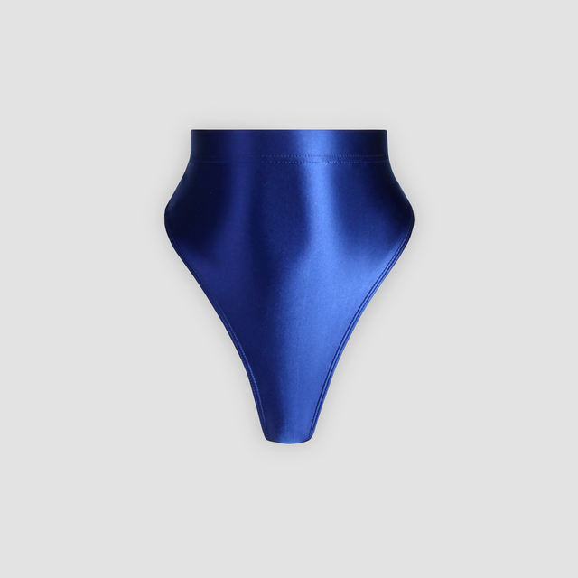 Kostium dwuczęściowy XCKNY z wysokim stanem i kształtem litery T - błyszczące spodnie i seksowne rajstopy z wysokimi bipkini - Wianko - 21