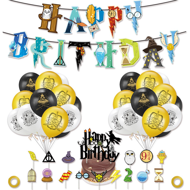 Nowy motyw Harries - lateksowy balon magiczny Potter dekoracja urodzinowa dla dzieci - zabawka Globos Cumpleanos infantylne dla dzieci - Figurka akcji - Wianko - 5