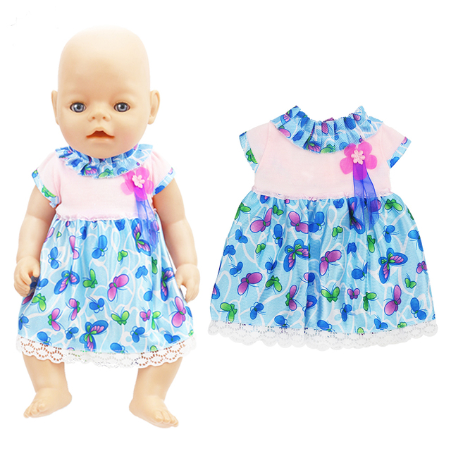 Sukienka fit dla lalki - American 18 Cal, Zapf 43cm noworodka, Nenuco - akcesoria do ubranek dla dzieci - Wianko - 5