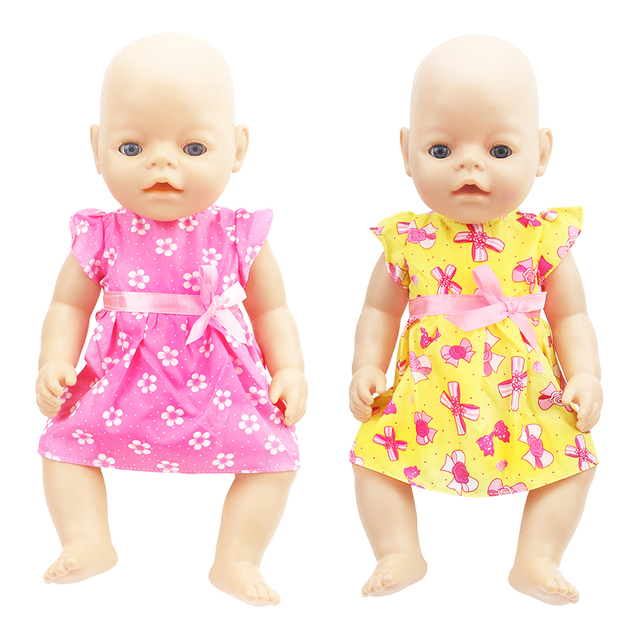 Sukienka fit dla lalki - American 18 Cal, Zapf 43cm noworodka, Nenuco - akcesoria do ubranek dla dzieci - Wianko - 8