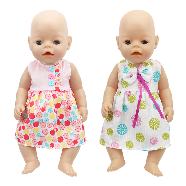 Sukienka fit dla lalki - American 18 Cal, Zapf 43cm noworodka, Nenuco - akcesoria do ubranek dla dzieci - Wianko - 6