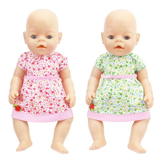 Sukienka fit dla lalki - American 18 Cal, Zapf 43cm noworodka, Nenuco - akcesoria do ubranek dla dzieci - Wianko - 9