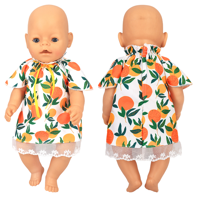 Sukienka fit dla lalki - American 18 Cal, Zapf 43cm noworodka, Nenuco - akcesoria do ubranek dla dzieci - Wianko - 4