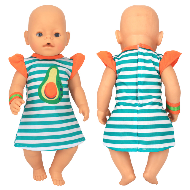 Sukienka fit dla lalki - American 18 Cal, Zapf 43cm noworodka, Nenuco - akcesoria do ubranek dla dzieci - Wianko - 3