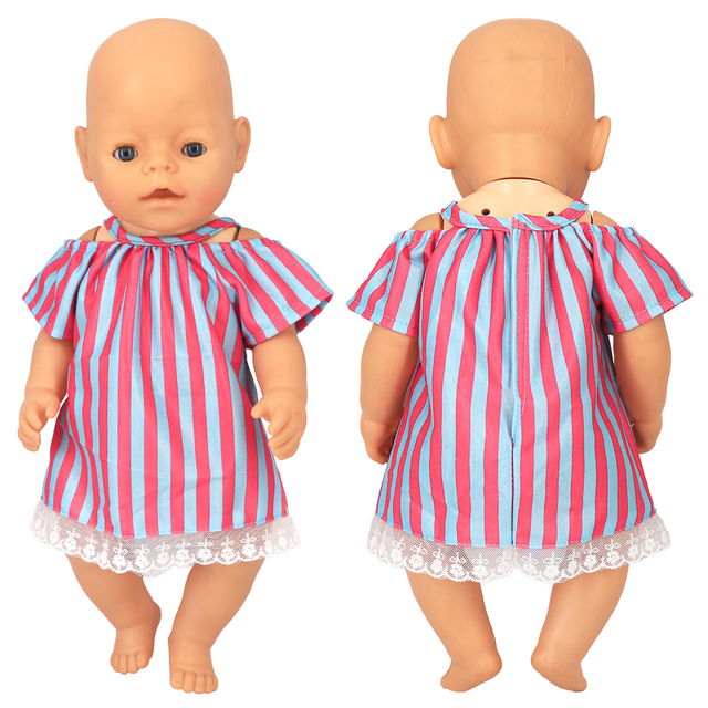 Sukienka fit dla lalki - American 18 Cal, Zapf 43cm noworodka, Nenuco - akcesoria do ubranek dla dzieci - Wianko - 2