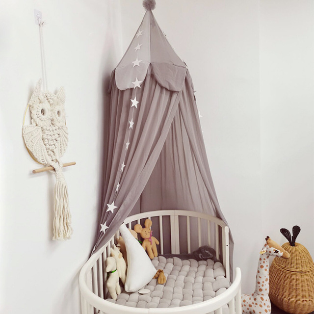 Nordycki baldachim moskitiery w kształcie kopuły dla dzieci - romantyczna dekoracja do pokoju dziecięcego i łóżka z baldachimem - Wianko - 5