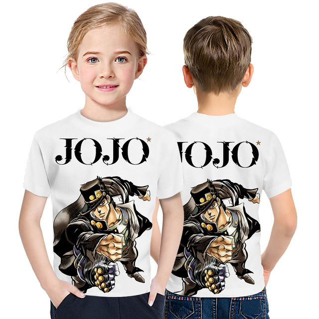 Dziecięca koszulka z krótkim rękawem JOJO Bizarre Adventure Ainme 2021 - stylowy top młodzieżowy z nadrukiem 3D - Wianko - 26