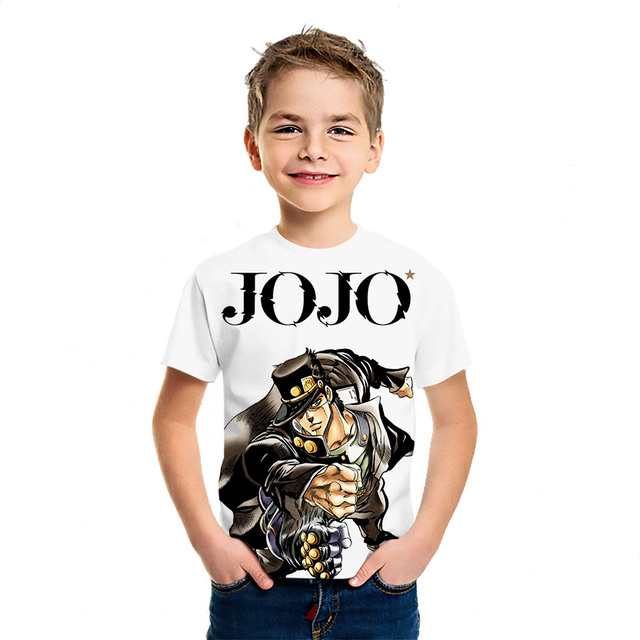 Dziecięca koszulka z krótkim rękawem JOJO Bizarre Adventure Ainme 2021 - stylowy top młodzieżowy z nadrukiem 3D - Wianko - 27