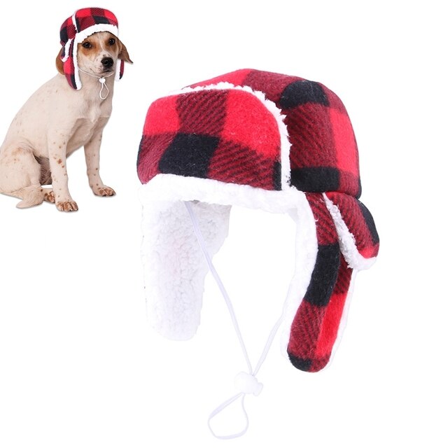 Czapka z pałąkiem dla małych psów - zimowy, pluszowy kot, chusta, kapelusz, ciepła, francuski pies, chodzenie, wełniana, odkryta, wiatroodporna - Wianko - 10