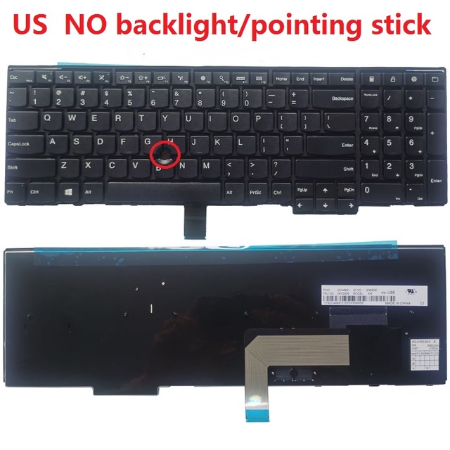 Klawiatura do laptopa Lenovo ThinkPad E540 E531 T540 W541 T550 W540 L560 T540P T560 P50S L570 (US/UK/SP/FR/GR, niepodświetlana) - Wianko - 3