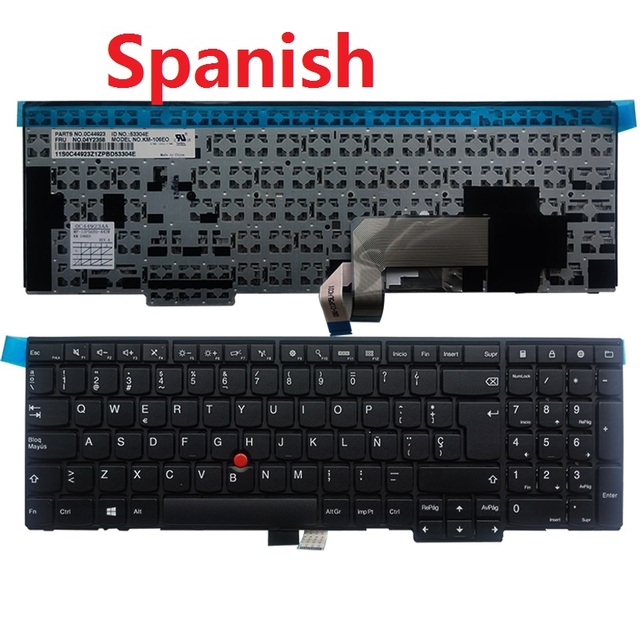 Klawiatura do laptopa Lenovo ThinkPad E540 E531 T540 W541 T550 W540 L560 T540P T560 P50S L570 (US/UK/SP/FR/GR, niepodświetlana) - Wianko - 5