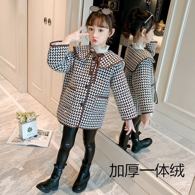 Dziecięcy płaszcz z wełny, średni i długi, modny styl zachodni, na jesień i zimę - Wianko - 2