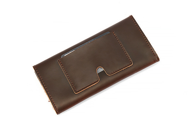 Luksusowy portfel męski - Vintage, długie długie portfele wykonane z bydlęcej skóry, brązowy kolor - Wianko - 9