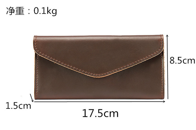 Luksusowy portfel męski - Vintage, długie długie portfele wykonane z bydlęcej skóry, brązowy kolor - Wianko - 7