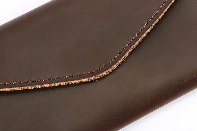 Luksusowy portfel męski - Vintage, długie długie portfele wykonane z bydlęcej skóry, brązowy kolor - Wianko - 10