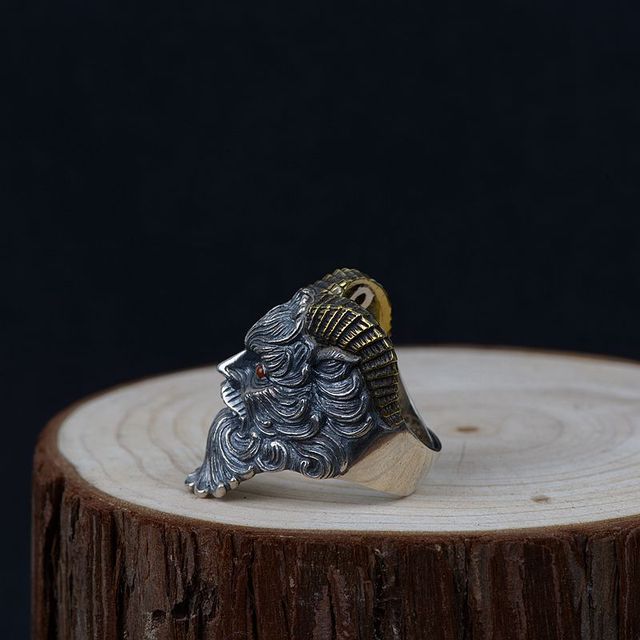 Pierścień Srebrny z Czerwonym Kamieniem - Moda Unisex - Wianko - 2