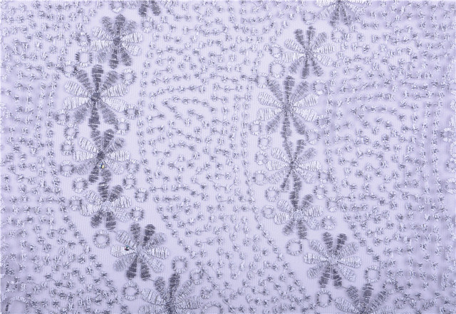 Tiulowa koronkowa tkanina z kamieniami i haftem francuskim - wysokojakościowa, afrykańska, S1476 - Wianko - 18