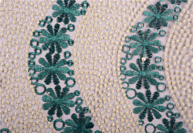Tiulowa koronkowa tkanina z kamieniami i haftem francuskim - wysokojakościowa, afrykańska, S1476 - Wianko - 16
