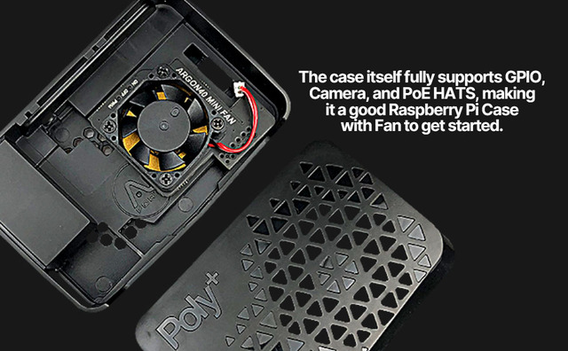 Argon POLY + wentylowany futerał na Raspberry Pi 4 Model B z wentylatorem PWN Mini i miedzianymi radiatorami ABS Shell - Wianko - 3