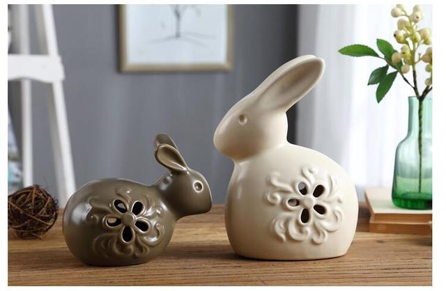 Ceramiczne figurki zwierząt do dekoracji wnętrz - ptaki i jeleń - Wianko - 18