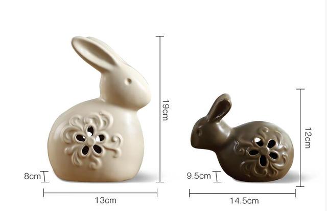 Ceramiczne figurki zwierząt do dekoracji wnętrz - ptaki i jeleń - Wianko - 3