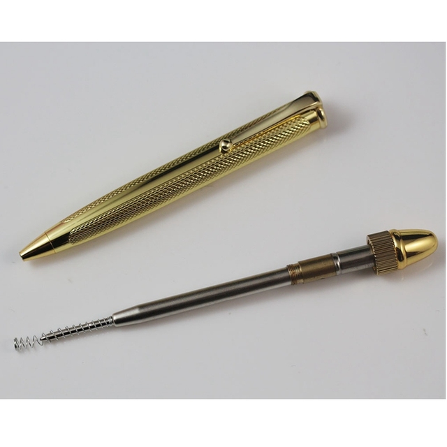 Długopis kulkowy metalowy rzeźbiony - nowoczesny design, wysoka jakość - Wianko - 4